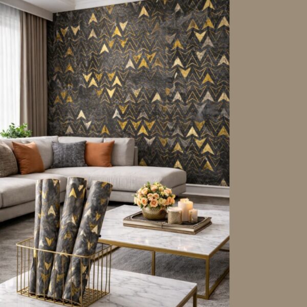 Wallpaper For Wall Living Room PVC Coated Washable Wallpaper Bedroom Wallpaper Kacper Wallpaper Black Colour Under Rupees 350/-