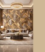 Wallpaper For Wall Living Room PVC Coated Washable Wallpaper Bedroom Wallpaper Kacper Wallpaper Golden Colour Under Rupees 350/-