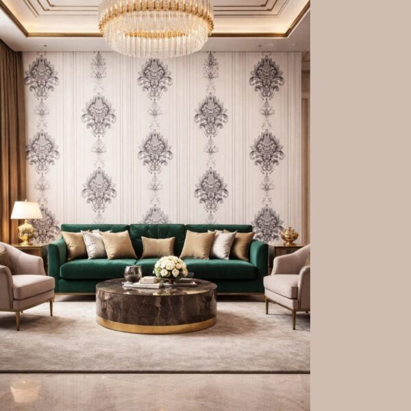 Wallpaper For Wall Living Room PVC Coated Washable Wallpaper Bedroom Wallpaper Kacper Wallpaper Grey Colour Under Rupees 350/-