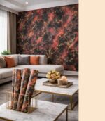 Wallpaper For Wall Living Room PVC Coated Washable Wallpaper Bedroom Wallpaper Kacper Wallpaper Black Colour Under Rupees 350/-