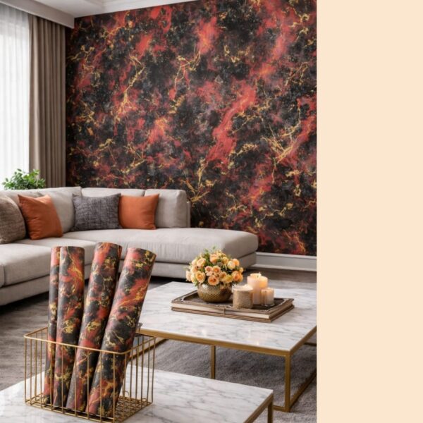 Wallpaper For Wall Living Room PVC Coated Washable Wallpaper Bedroom Wallpaper Kacper Wallpaper Black Colour Under Rupees 350/-