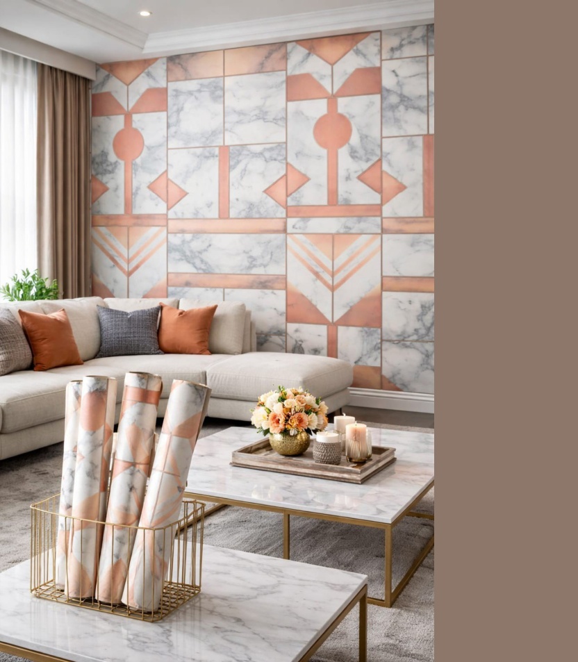 WALLPAPER FOR WALL (20) Wallpaper For Wall Living Room PVC Coated Washable Wallpaper Bedroom Wallpaper Kacper Wallpaper Grey Colour Under Rupees 350/- - Image 1