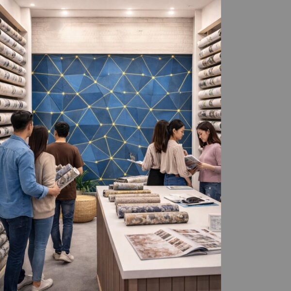 Wallpaper For Wall Living Room PVC Coated Washable Wallpaper Bedroom Wallpaper Kacper Wallpaper Blue Colour Under Rupees 350/-