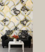 Wallpaper For Wall Living Room PVC Coated Washable Wallpaper Bedroom Wallpaper Kacper Wallpaper Cream And Black Colour Under Rupees 350/-