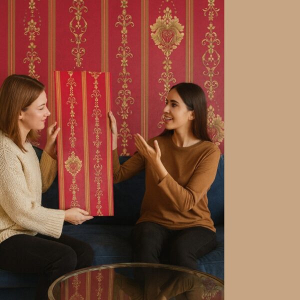 Wallpaper For Wall Living Room PVC Coated Washable Wallpaper Bedroom Wallpaper Kacper Wallpaper Pink Colour Under Rupees 350/-