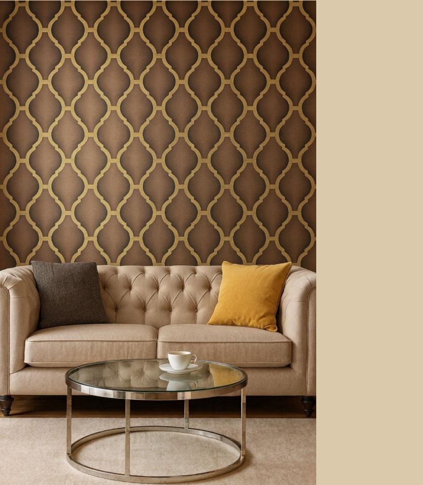WALLPAPER FOR WALL (29) Wallpaper For Wall Living Room PVC Coated Washable Wallpaper Bedroom Wallpaper Kacper Wallpaper Brown Colour Under Rupees 350/- - Image 1