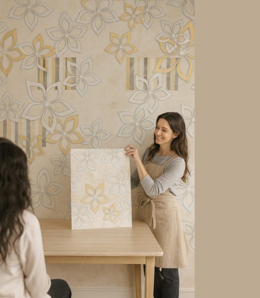 WALLPAPER FOR WALL (32) Wallpaper For Wall Living Room PVC Coated Washable Wallpaper Bedroom Wallpaper Kacper Wallpaper Cream And Golden Colour Under Rupees 350/- - Image 1