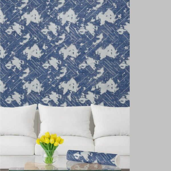 Wallpaper For Wall Living Room PVC Coated Washable Wallpaper Bedroom Wallpaper Kacper Wallpaper Blue Colour Under Rupees 350/-