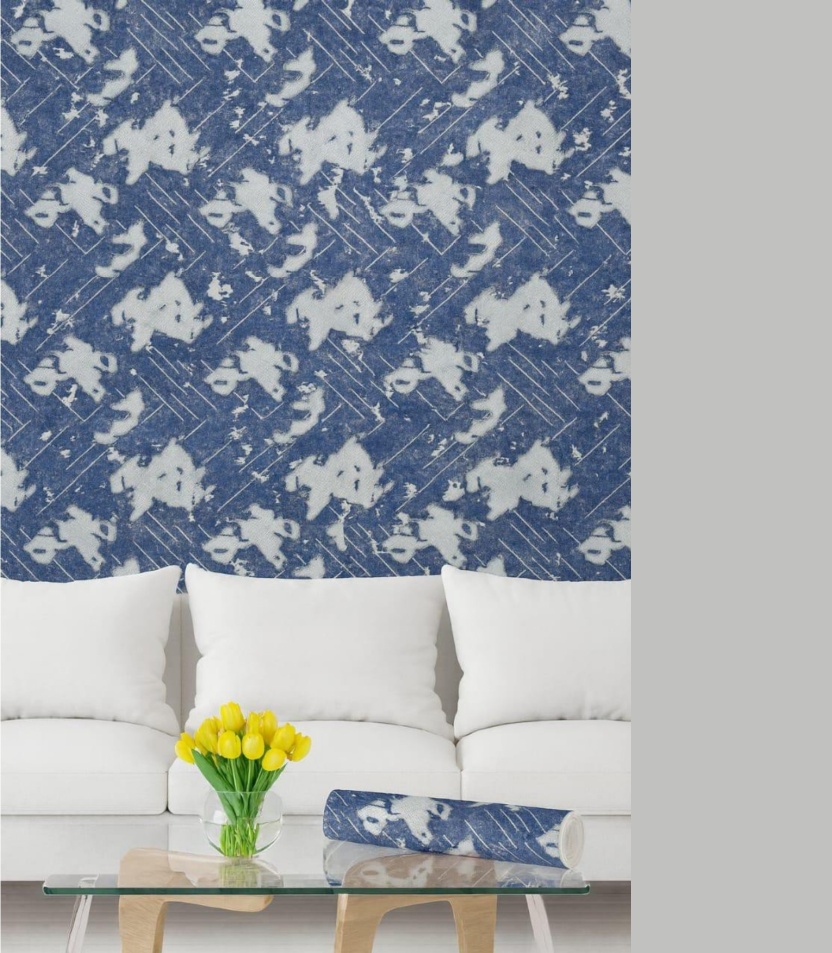 WALLPAPER FOR WALL (34) Wallpaper For Wall Living Room PVC Coated Washable Wallpaper Bedroom Wallpaper Kacper Wallpaper Blue Colour Under Rupees 350/- - Image 1