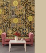 Wallpaper For Wall Living Room PVC Coated Washable Wallpaper Bedroom Wallpaper Kacper Wallpaper Golden Colour Under Rupees 350/-
