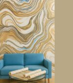 Wallpaper For Wall Living Room PVC Coated Washable Wallpaper Bedroom Wallpaper Kacper Wallpaper Golden Colour Under Rupees 350/-