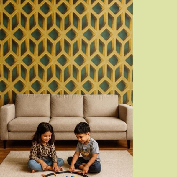 Wallpaper For Wall Living Room PVC Coated Washable Wallpaper Bedroom Wallpaper Kacper Wallpaper Golden Colour Under Rupees 350/-