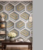 Wallpaper For Wall Living Room PVC Coated Washable Wallpaper Bedroom Wallpaper Kacper Wallpaper Grey Colour Under Rupees 350/-