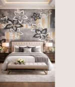Wallpaper For Wall Living Room PVC Coated Washable Wallpaper Bedroom Wallpaper Kacper Wallpaper Grey Colour Under Rupees 350/-