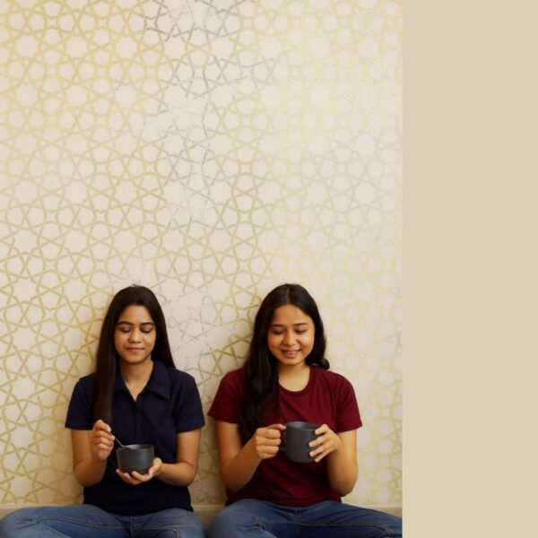 Wallpaper For Wall Living Room PVC Coated Washable Wallpaper Bedroom Wallpaper Kacper Wallpaper Golden Colour Under Rupees 350/-