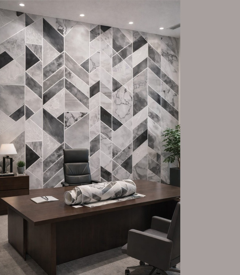 WALLPAPER FOR WALL (53) Wallpaper For Wall Living Room PVC Coated Washable Wallpaper Bedroom Wallpaper Kacper Wallpaper Grey Colour Under Rupees 350/- - Image 1