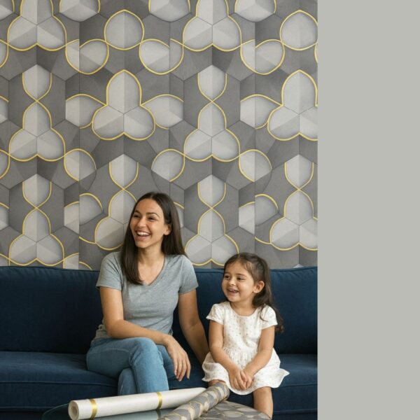 Wallpaper For Wall Living Room PVC Coated Washable Wallpaper Bedroom Wallpaper Kacper Wallpaper Grey  Colour Under Rupees 350/-