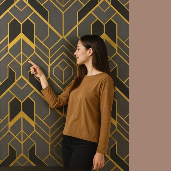 Wallpaper For Wall Living Room PVC Coated Washable Wallpaper Bedroom Wallpaper Kacper Wallpaper Black Colour Under Rupees 350/-