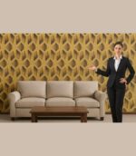 Wallpaper For Wall Living Room PVC Coated Washable Wallpaper Bedroom Wallpaper Kacper Wallpaper Golden Colour Under Rupees 350/-