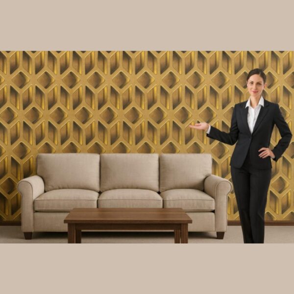 Wallpaper For Wall Living Room PVC Coated Washable Wallpaper Bedroom Wallpaper Kacper Wallpaper Golden Colour Under Rupees 350/-