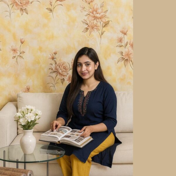 Wallpaper For Wall Living Room PVC Coated Washable Wallpaper Bedroom Wallpaper Kacper Wallpaper Golden Colour Under Rupees 350/-