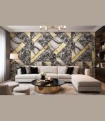 Wallpaper For Wall Living Room PVC Coated Washable Wallpaper Bedroom Wallpaper Kacper Wallpaper Black And Golden Colour Under Rupees 350/-
