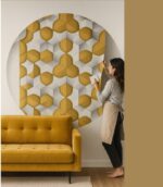 Wallpaper For Wall Living Room PVC Coated Washable Wallpaper Bedroom Wallpaper Kacper Wallpaper Golden Colour Under Rupees 350/-