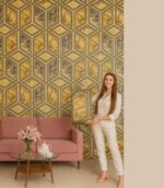Wallpaper For Wall Living Room PVC Coated Washable Wallpaper Bedroom Wallpaper Kacper Wallpaper Golden Colour Under Rupees 350/-