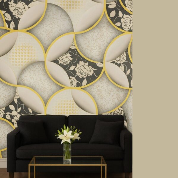 Wallpaper For Wall Living Room PVC Coated Washable Wallpaper Bedroom Wallpaper Kacper Wallpaper Golden Colour Under Rupees 350/-