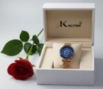 kacper Women's and Analog Watch For Gift Colour Blue and rose gold Light Weight Best Lady Watch  Under Rupees 299/-